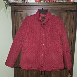 NWT Women's WEATHERPROOF Quilted Burgundy Coat Size Small